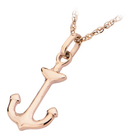 Rose Gold Plated Steel Anchor - Click Image to Close